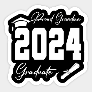 proud grandma graduate class of 2024 funny senior Sticker